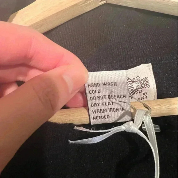 Oliver by Escio Longline Sweater Duster Faux Leather Pockets Fringes Black M - Picture 7 of 7